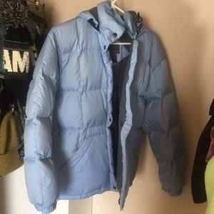 Puffy blue jacket